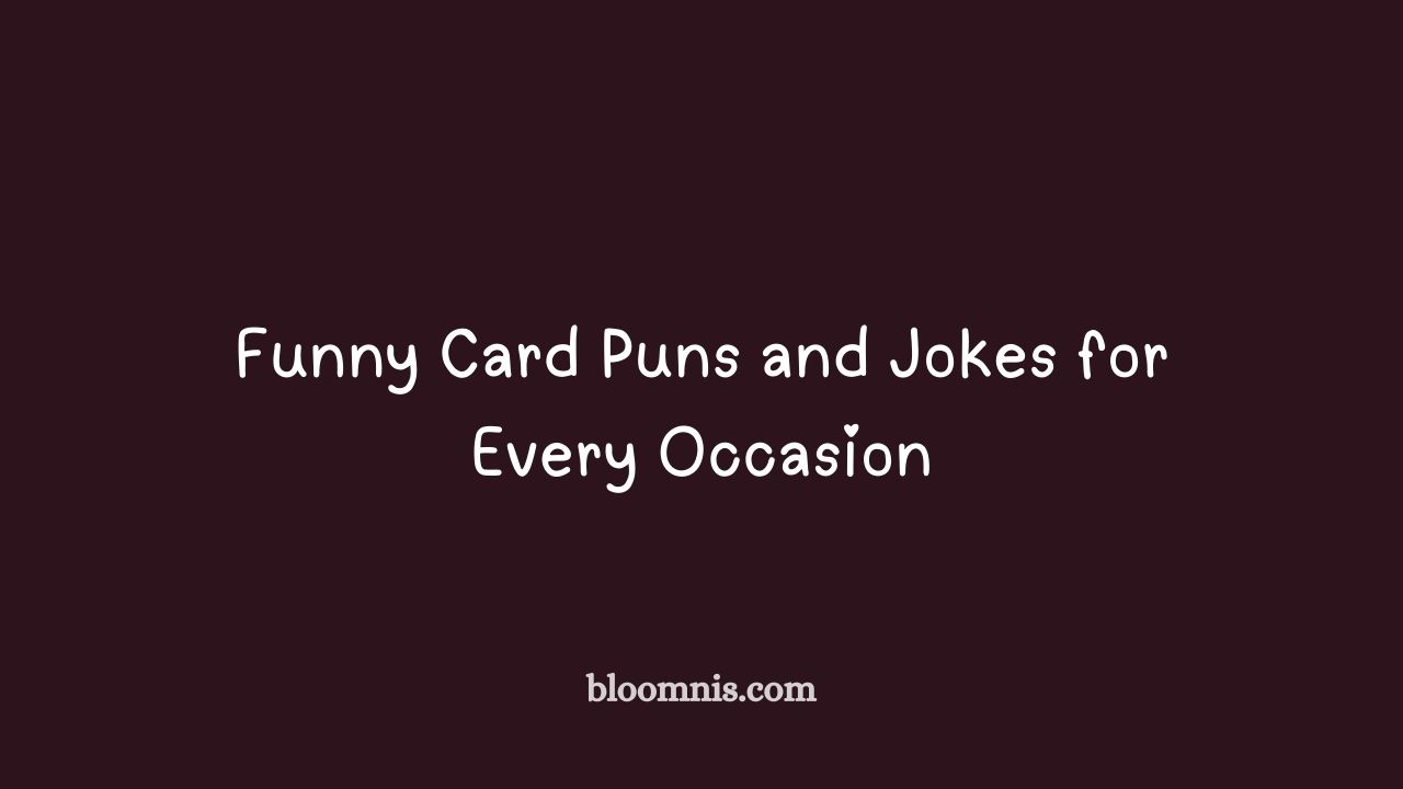 card puns and jokes