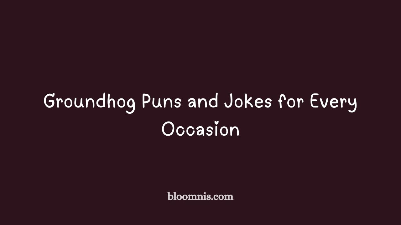 groundhog puns and jokes