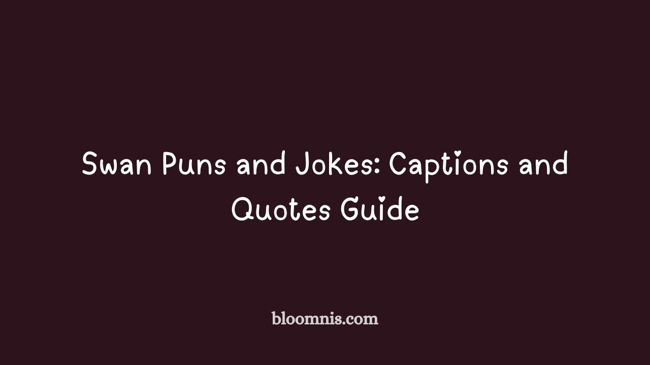 swan puns and jokes