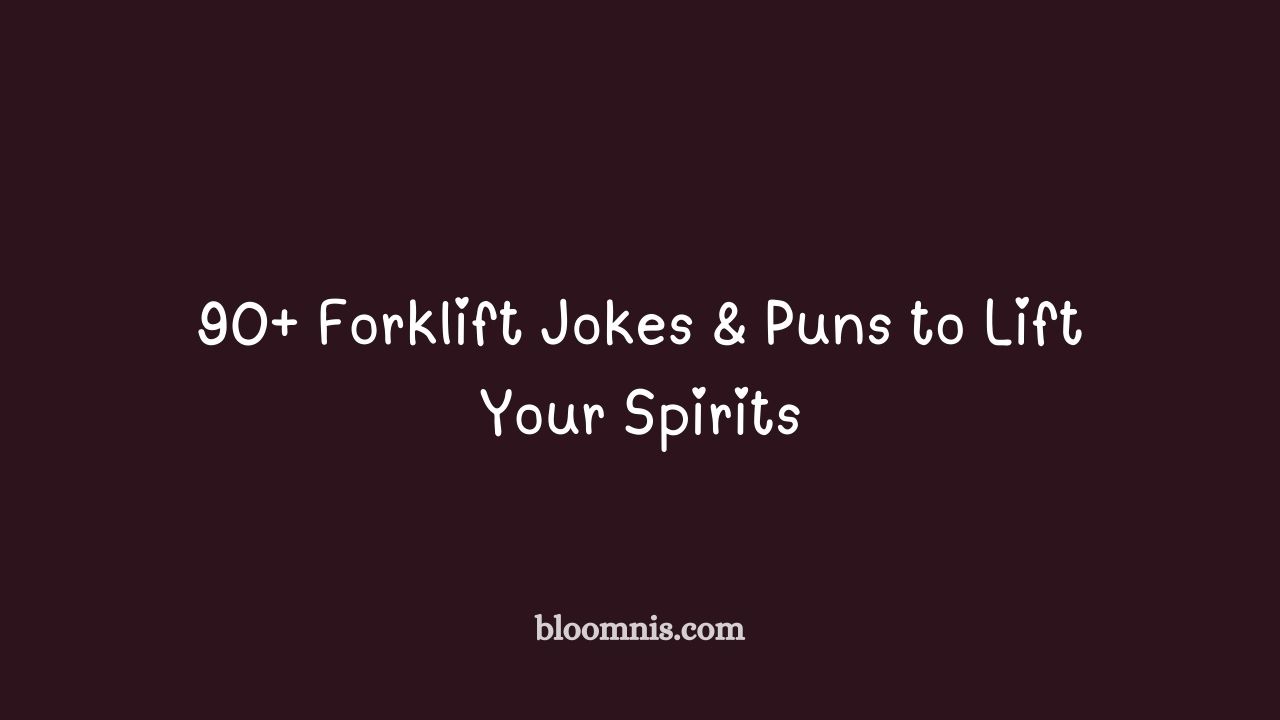 forklift puns and jokes