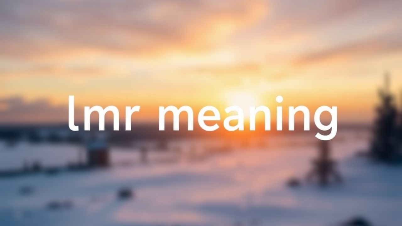 LMR Meaning: Definition, Usage & Examples Explained
