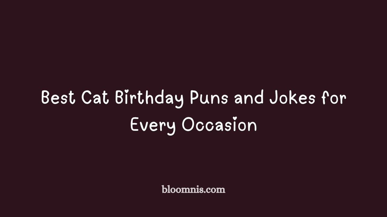 cat birthday puns and jokes