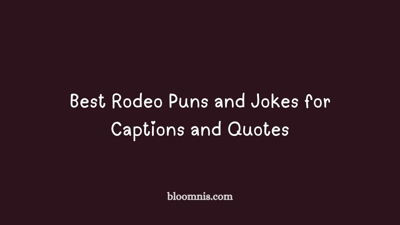 rodeo puns and jokes