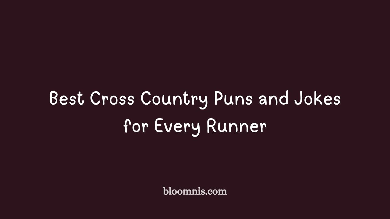 cross country puns and jokes