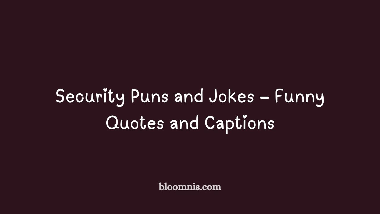 security puns and jokes