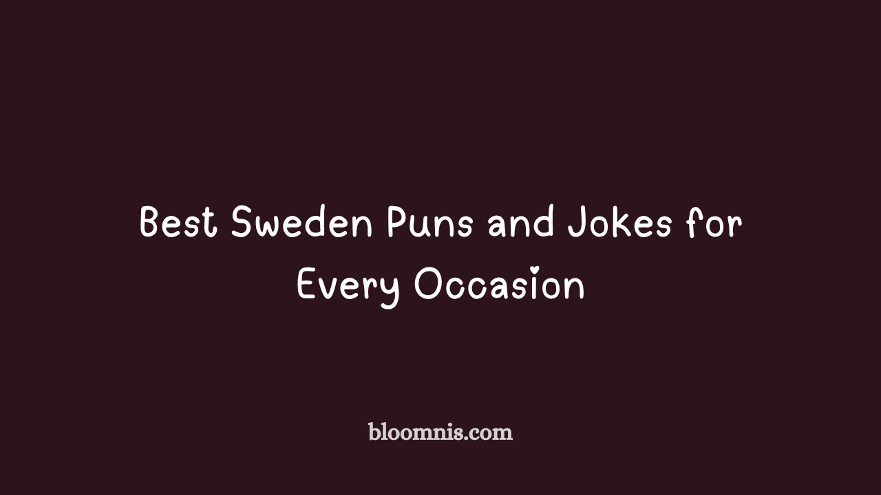 sweden puns and jokes