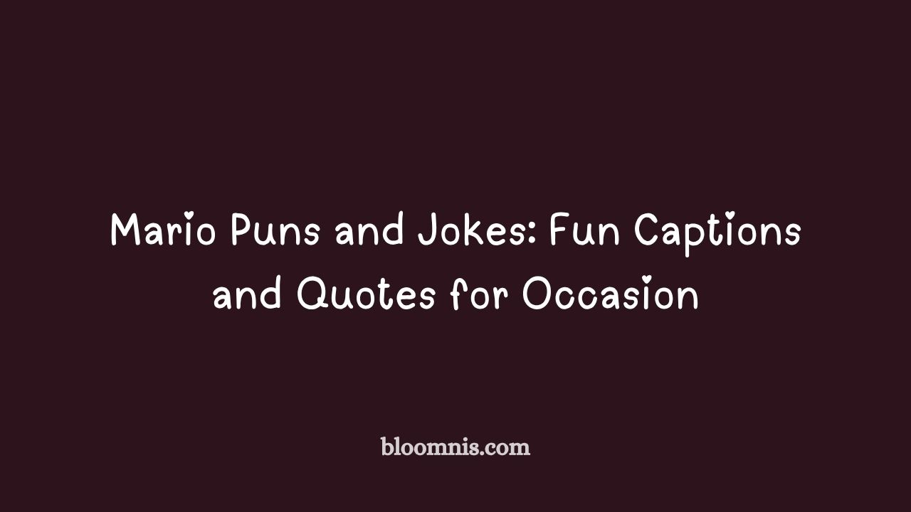 mario puns and jokes