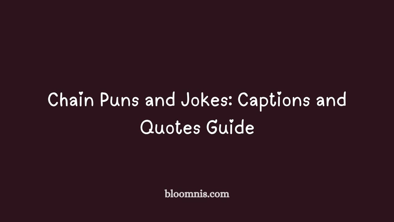 chain puns and jokes